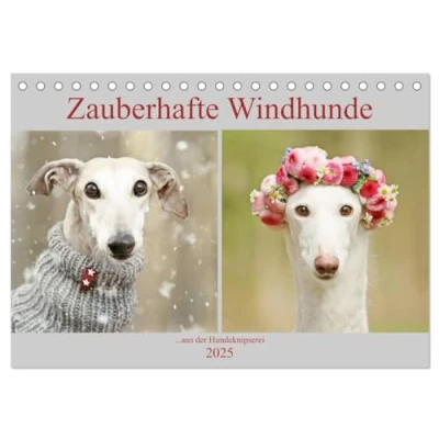 Abbildung von Zauberhafte Windhunde (Tischkalender 2025 DIN A5 quer), CALVENDO Monatskalender