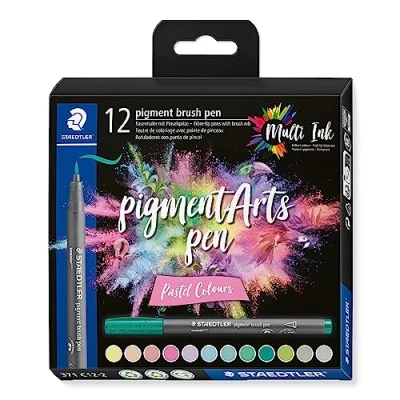 Abbildung von pigment brush kartonnen etui 12 st pastel colours
