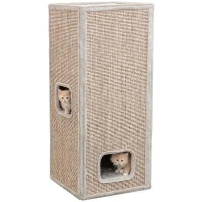 Abbildung von TRIXIE Kratztonne Cat Tower Juno grau