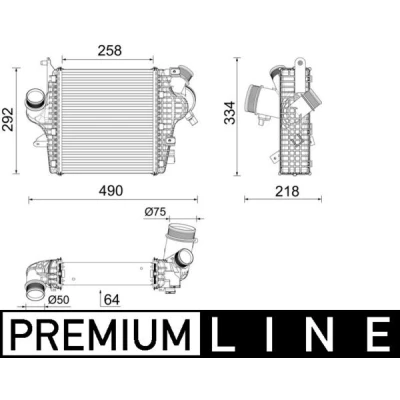 Abbildung von MAHLE ORIGINAL CI 637 000P Ladeluftkühler