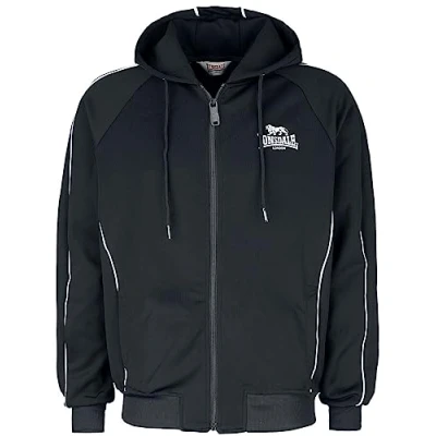 Abbildung von Lonsdale Achav Sweatjacke, Herren, Größe: Large, Black white