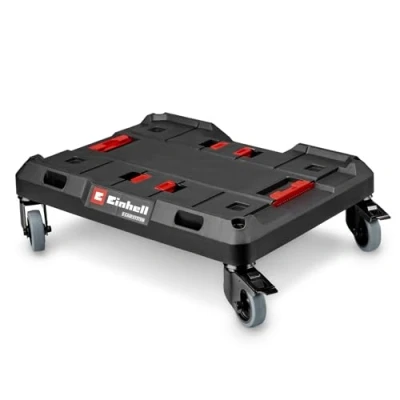 Abbildung von Original Einhell E Case Rollbrett (max. 120 kg, feststellbare Lenkrollen, kombinierbar mit System, Transport von Koffern und Kisten, Fixierung für Spanngurte)