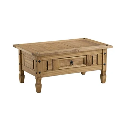Abbildung von Birlea Corona Couchtisch, niedrig, 1 Schublade, Kiefer gewachst