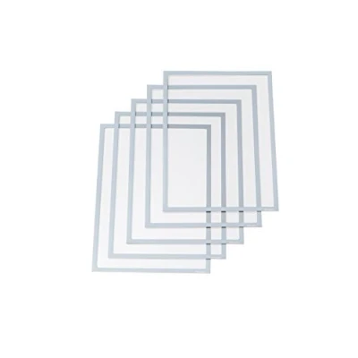 Abbildung von Ultradex 889009 Infotasche magnetisch für DIN A4, 5 er Packung, 312 x 225 mm, grau