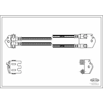 Abbildung von CORTECO 19032831 Bremsschläuche Hinterachse 415 FORD: Transit Mk5 Kastenwagen, Bus