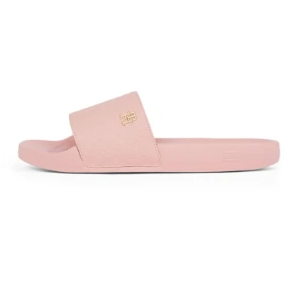 Abbildung von Tommy Hilfiger TH MONOGRAM POOLSIDE Pantolette, Bequemschuh, Sommerschuh, Schlupfschuh mit Schmuckelement