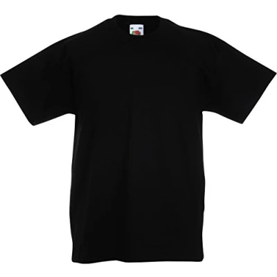 Abbildung von Fruit of the Loom Jungen T Shirt, Schwarz, 140