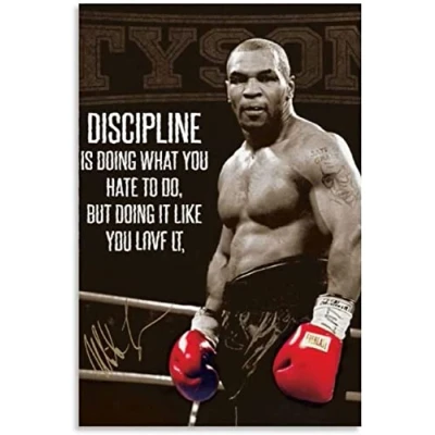 Abbildung von LBMED Leinwand Druck Poster Mike Tyson Motivierende Zitate für die Raumdekoration Wandkunst Kunstwerk Malerei Kunstdrucke Bild 19.7&quot;x27.6&quot;(50x70cm) Kein Rahmen