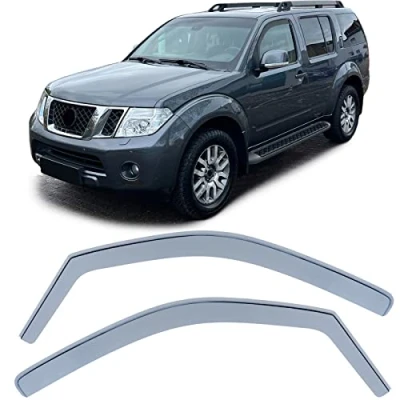 Abbildung von Windabweiser Regenschutz Schwarz für Nissan Pathfinder R51 05 13 Navara D40