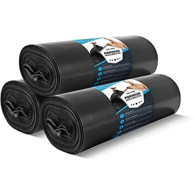 Abbildung von Müllsäcke 240 Liter 70 μ Premium Schwerlast XL für Industrie Extrem reißfest Rolle Sack Schwarz Beutel Mülltonne Abfallsäcke 30 Stück
