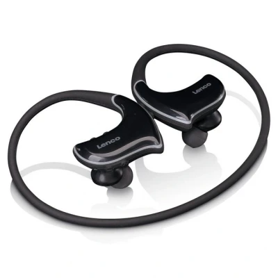 Abbildung von Lenco BTX 750 Bluetooth Sportkopfhörer mit 8GB MP3 Player 5.0 IPX4 Spritzwassergeschützt Micro SD Kartenleser schwarz