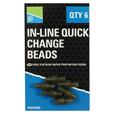 Abbildung von 6 Stück &quot;PRESTON METHOD FEEDER QUICK CHANGE BEADS&quot; Konnektor, Schnurverbinder