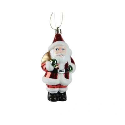 Abbildung von Kaemingk Christbaumschmuck Weihnachtsmann Kunststoff 13cm Figur zum Aufhängen bruchfest Weihnachtsbaum Anhänger für Weihnachten Christbaumanhänger &amp; Weihnachtsbaumschmuck Nikolaus Rot