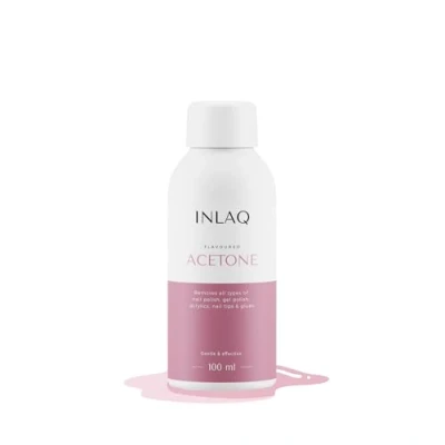 Abbildung von INLAQ® Aceton Nagellackentferner 100ml Nail Polish Remover Acetonhaltiger UV Nagellack Entferner für Gelnägel, Shellac, Acrylnägel und Kunstnägel Reines