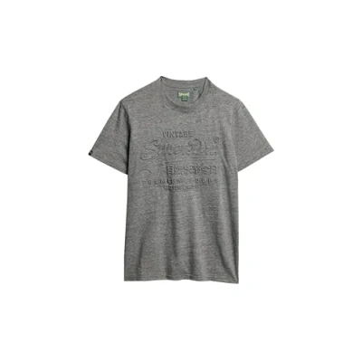Abbildung von Superdry Embossed Graphic Tshirt print, Herren, Größe: XL, Surplus jetter charcoal grit