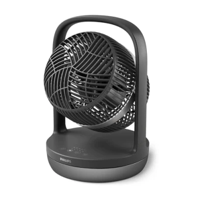 Abbildung von Philips Tischventilator &quot;CX3050/01 Serie 3000, mit extrem leiser SilentWings Technologie, 19 dB&quot;, 180 Neigung, 12 Stunden Timer, für Schlafzimmer, Haus &amp; Büro
