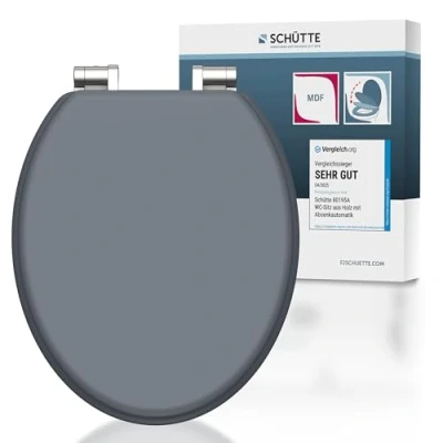 Abbildung von Schütte WC Sitz &quot;SPIRIT GREY&quot;, Toilettendeckel, mit Absenkautomatik