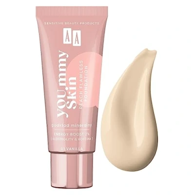 Abbildung von AA YOU.mmy Skin Peach Flawless Foundation Mineralgrundierung 01 Vanilla 30ml