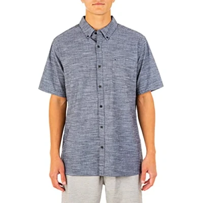 Abbildung von Hurley Herren One&amp;only 2.0 Woven S/S Hemden, Schwarz, XL EU