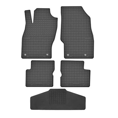 Abbildung von Fußmatten Vorne, Hinten + Tunnel Matte 5er Set für Opel Corsa D 2006 2014 Gummi Gummimatten