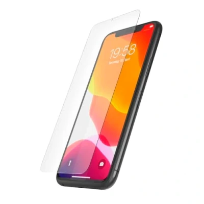 Abbildung von Hama Handy Schutzglas iPhone 11 (Displayschutz ultraklar Anti Fingerprint, Montagehilfe, Vollschutz 9H ultradünn, case friendly, kratzfest, Displayschutzglas stoßfest)