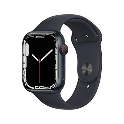 Abbildung von Apple Watch Series 7 (GPS + Zellular, 45MM) Aluminiumgehäuse Mitternacht mit Sportarmband (Generalüberholt)