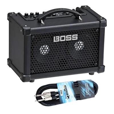 Abbildung von Boss Dual Cube Bass LX Tragbarer Verstärker + keepdrum Klinkenkabel