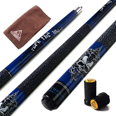 Abbildung von CUESOUL Rockin Series 57 &quot;21 Unzen Maple Pool Queue Set mit Gewindeschoner/Wellenschutz und Cue Tuch (G405)