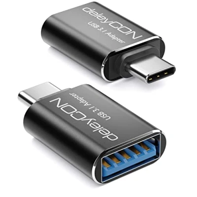 Abbildung von deleyCON 2x USB3.1 Adapter USB C zu A Buchse 5Gbit/s OTG