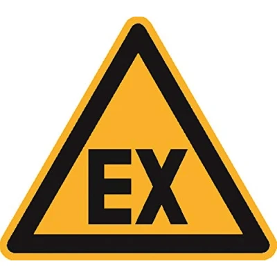 Abbildung von SafetyMarking® Warnaufkleber Warnung vor explosionsfähiger Atmosphäre 10 cm x