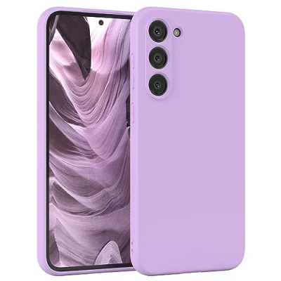 Abbildung von EAZY Case Silikonhülle für Samsung Galaxy S23 Plus Hülle Silikon Lila weich stoßfeste Handyhülle S23+ Schutzhülle mit Kameraschutz Dünn Premium Schutz Cover TPU Phone Bumper in Violett