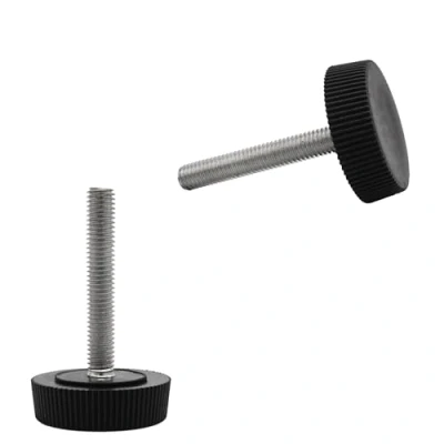 Abbildung von SKIR&#039;CO Möbel Nivellierfüße, M5 x 30 mm, verstellbare runde Beine, 25 mm Durchmesser, Gewinde Nivellierfuß, 2 Stück