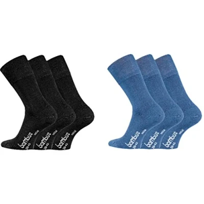 Abbildung von TippTexx 24 6 Paar seidige Bambus Socken, Geruchs Killer mit Anti Loch Garantie (as3, numeric, numeric_47, numeric_50, regular, Schwarz/Jeans)