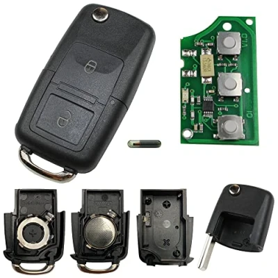Abbildung von KONIKON Klapp Schlüssel 1J0959753CT Fernbedienung 434 MHz Sender Platine Neu kompatibel für VW Skoda Seat Bora Golf Passat