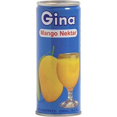 Abbildung von GINA Mangonektar, leicht gesüßt, Fruchtsaftgehalt mind. 35%, Einwegpfand DPG, 250 ml