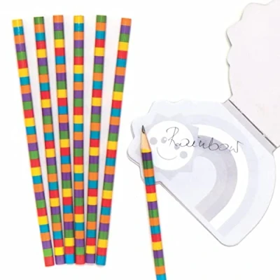 Abbildung von Baker Ross AT962 Regenbogenstifte, für Kinder Partytaschen und kleines Spielzeug Kinder,Schultüte Füllung (Packung mit 12)
