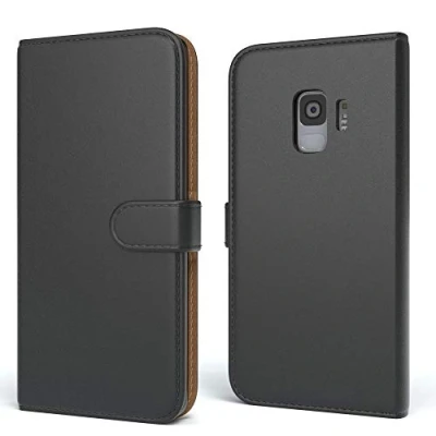 Abbildung von EAZY Case Klapphülle kompatibel mit Samsung Galaxy S9 Hülle Handytasche zum Umhängen Handykette Universal kombinierbar, Handyhülle für Silikon in Schwarz