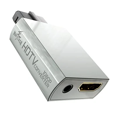 Abbildung von MAYFLASH N64 auf HDMI Adapter Gamecube SNES SFC Konverter 1080P für Full HD mit 3,5 mm Audio Klinke Ausgang