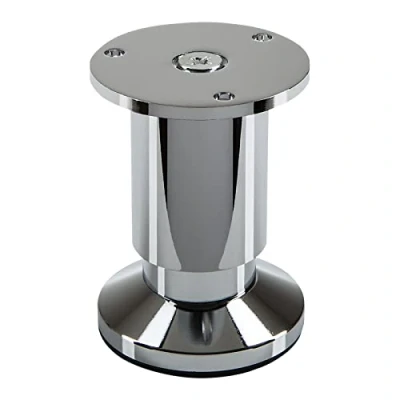 Abbildung von Möbelfuß TERRA Höhe 80 mm Chrom poliert Schrankbein höhenverstellbar bis max. 15 mm, belastbar 250 kg von SOTECH