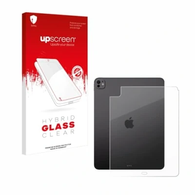 Abbildung von upscreen Schutzglas für Apple iPad Pro 13&quot; WiFi Cellular 2024 (Rückseite) Schutzfolie, Glas Folie [Klar, 9H Panzerschutz, Anti Fingerprint]