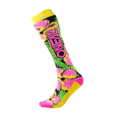Abbildung von O&#039;NEAL Unisex Pro Mx Socken, pink/grün/gelb, Einheitsgröße EU