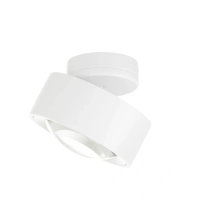 Abbildung von Arcchio LED Deckenleuchte Rotari, dimmbar, Leuchtmittel fest verbaut, warmweiß, Modern, Aluminiumdruckguss, weiß (RAL 9003), 1 flammig, inkl.