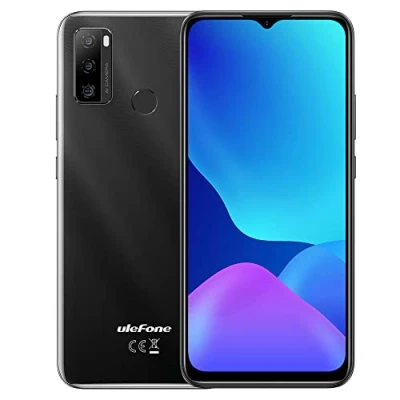 Abbildung von Ulefone Note 10(P) Smartphone ohne Vertrag, 3GB RAM 128GB ROM, 13MP Triple Rückfahrkamera, DUAL SIM 4G Handy, 6,5’’ HD+, 3 Kartensteckplätzen, Android 11, 5500 mAh Akku, Fingerabdruck Schwarz