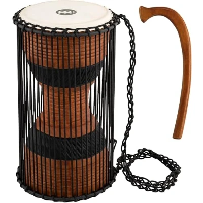 Abbildung von Meinl Percussion ATD L African Talking Drum (Large), 20,32 cm (8 Zoll) Durchmesser, brown/black