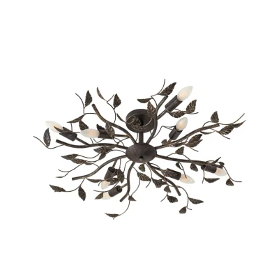Abbildung von Lindby Deckenlampe Yos, 8 flg., 85cm, schwarz kupfer, Metall