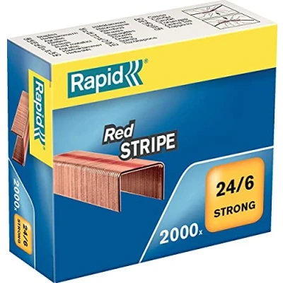 Abbildung von Rapid Heftklammern (24/6 mm Red Stripe, verzinkt, mit Sollbruchstelle) 2000 Stück