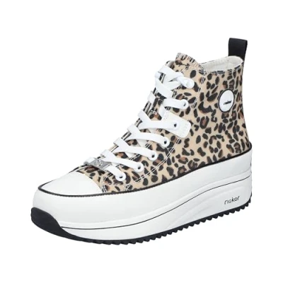 Abbildung von Rieker Sneaker HIGH high, Damen, Größe: 41, Animalprint Schuhe