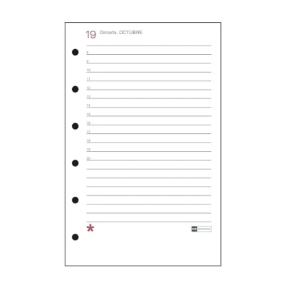 Abbildung von Miquelrius Nachfüllpack Jahresplaner 2024 Integral, Tagesansicht, Caddy Größe 80 x 120 mm, Katalanisch, Portugiesisch und Englisch