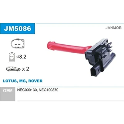 Abbildung von JANMOR JM5086 Zündspule ROVER: 45 Limousine, 25 Schrägheck, MG: MGF Cabrio