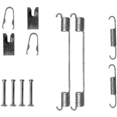 Abbildung von HELLA 8DZ 355 200 871 Zubehörsatz, Bremsbacken SKODA: Kamiq, OPEL: Corsa E Schrägheck, FIAT: Punto III Schrägheck